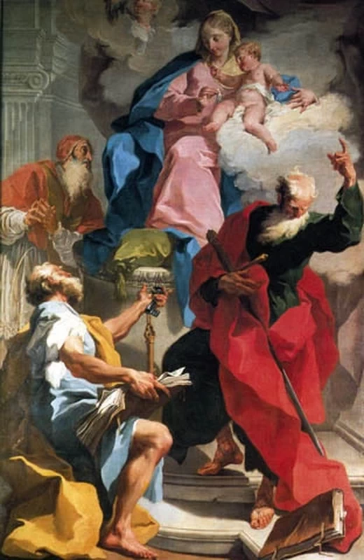 Giambattista Pittoni, Madonna col Bambino e Santi Pietro, Paolo e Pio V, Vicenza, chiesa di Santa Corona